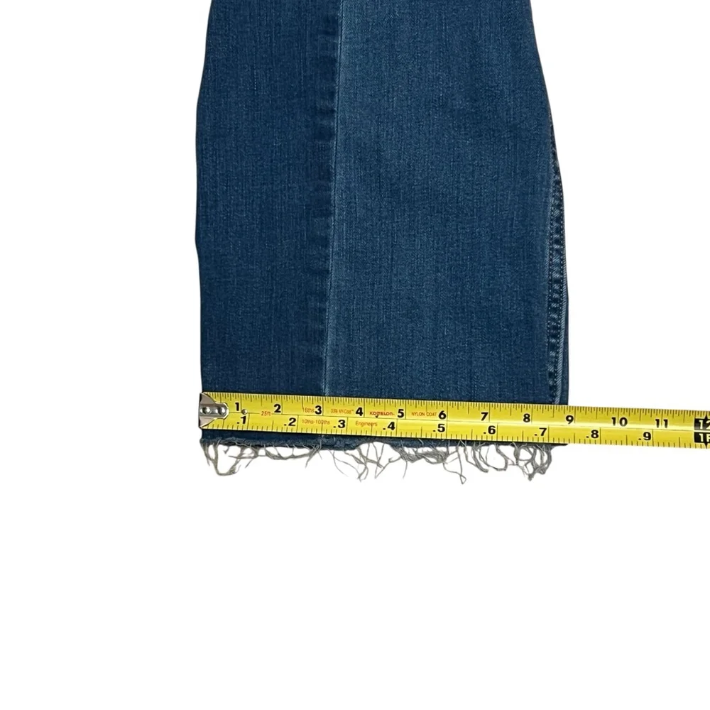 Hollister Two-Tone Blue Patchwork Flare Jeans - Picture 10 of 14